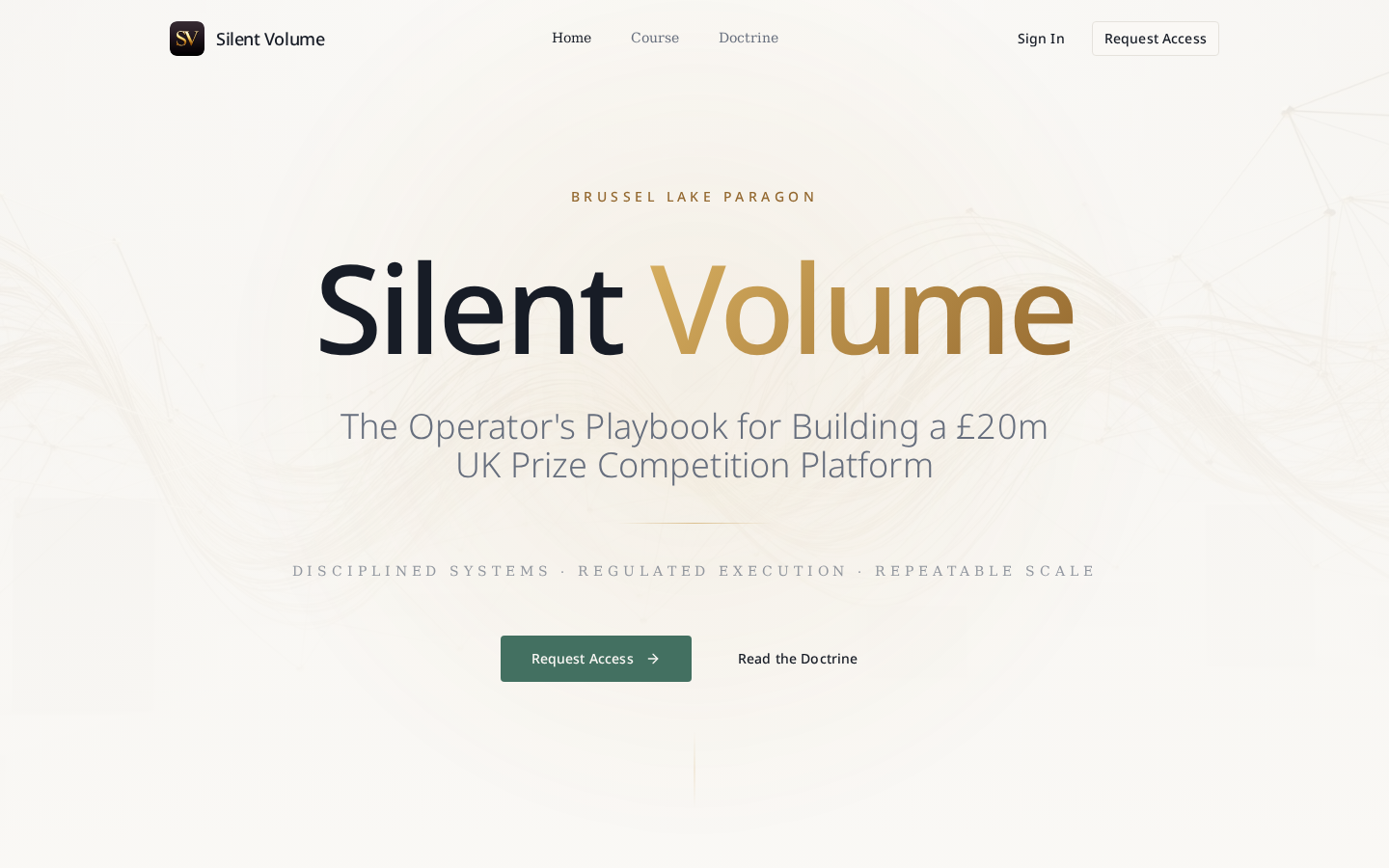 Silent Volume actual platform screenshot